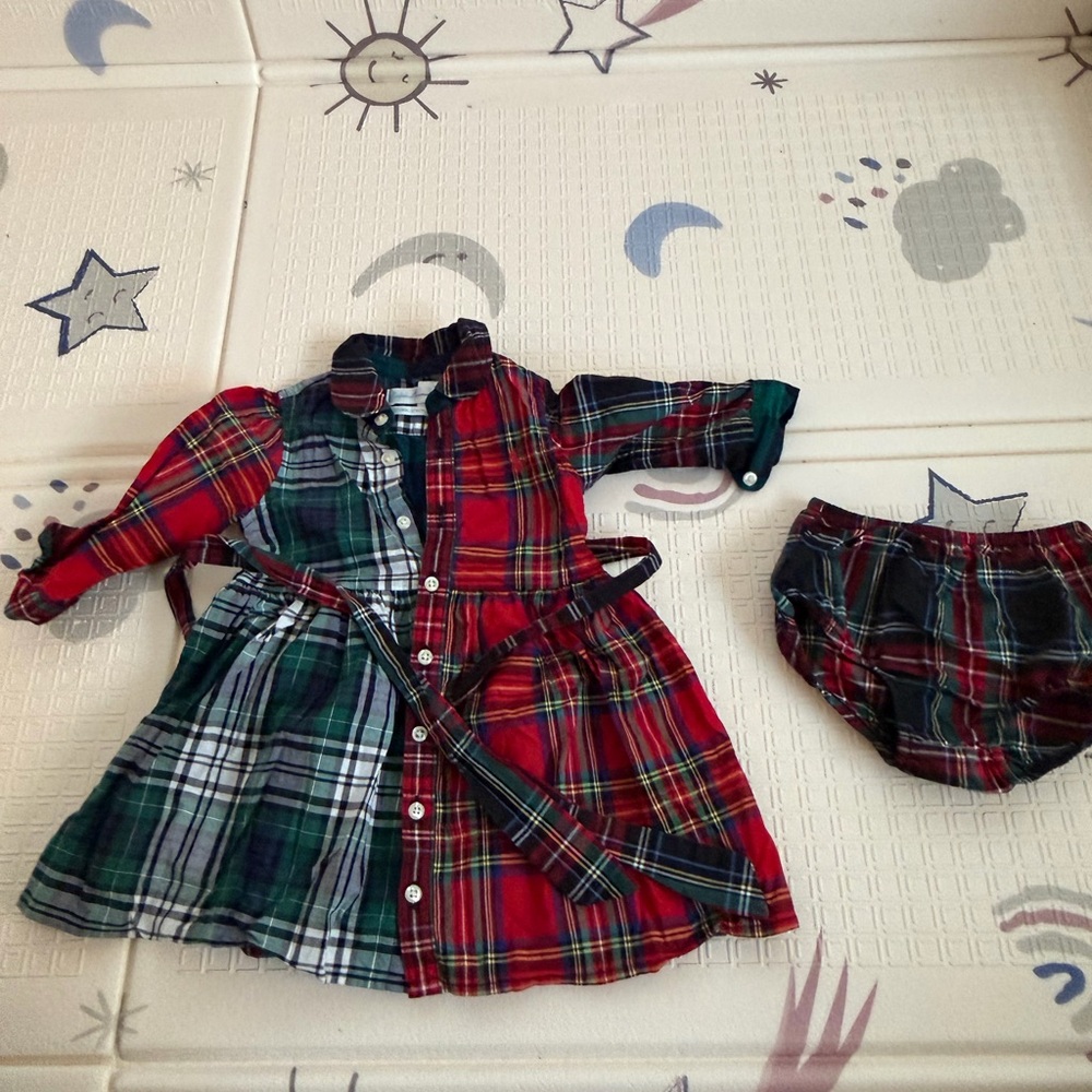 Polo by Ralph Lauren Kids Plaid Dress - Red, Green, Blue